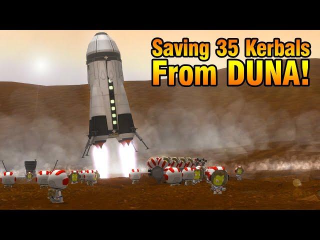 Rescuing 35 Kerbals from DUNA! - KSP