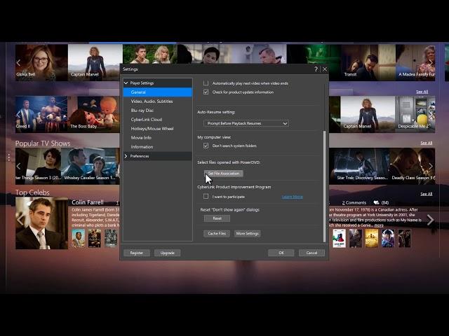 PowerDVD - Setting PowerDVD as Default Media Player