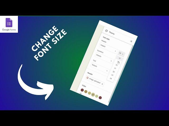 how to change font size in google forms