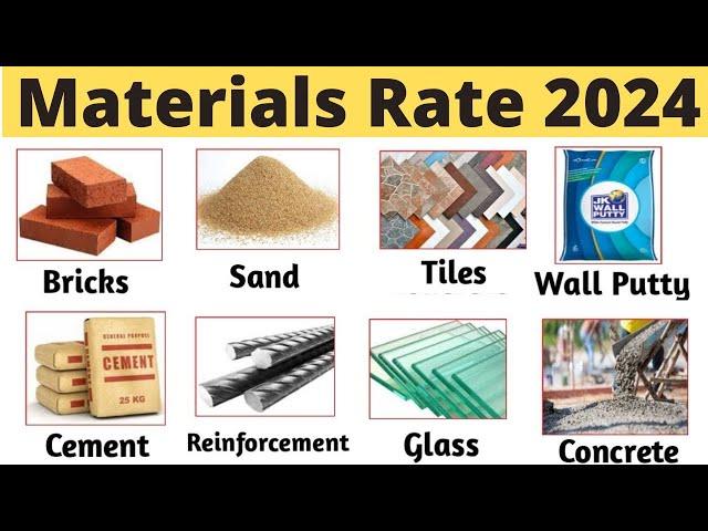 Building Material Rate 2024 | Building Material Price 2024 | Construction Material Price 2024