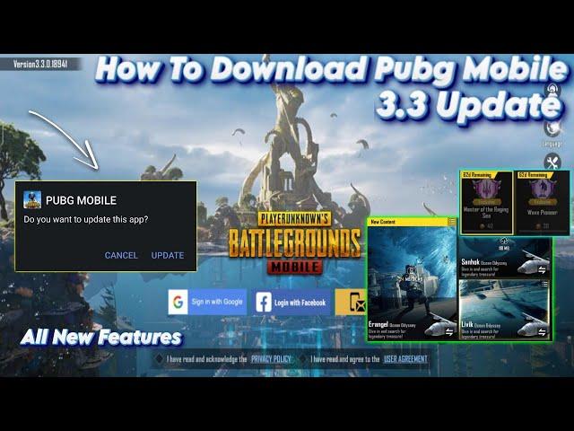 How To Download Pubg Mobile 3.3 Update | How To Update 3.3 Pubg Mobile Global | 3.3 Ocean Odyssey