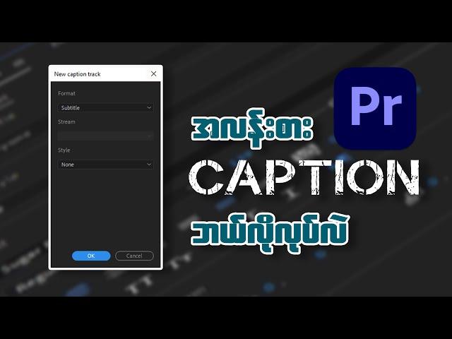 အလန်းစားစာတန်းဘယ်လိုထိုးလဲ | Create Captions/Subtitles in Premiere Pro Tutorials 2024