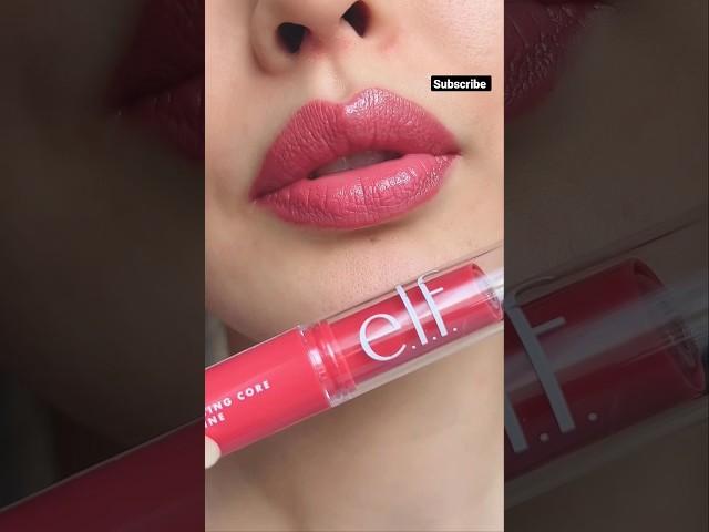 Beautiful Pink  from Elf cosmetics hydrating core lip shine in shade lovely 