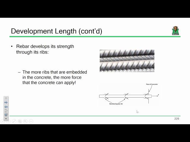 CE 413 Lecture 35: Development Length (2019.04.12)