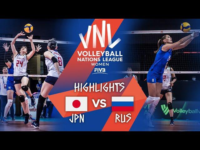 JPN vs. RUS - Highlights Week 2 | Women's VNL 2021