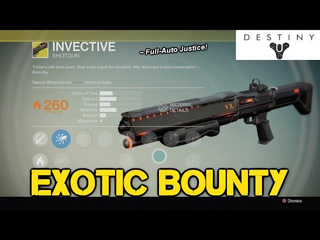 A Dubious Task Exotic Bounty Guide | Destiny Invective Exotic Shotgun! | (1080p)[HD]
