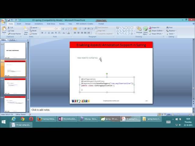 spring basics video training[15 aop using annotations and xml]