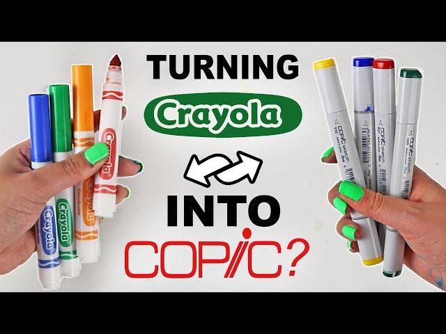 Can I Convert Cheap Crayola Markers Into Pricey Copics!? (Art Experiment)