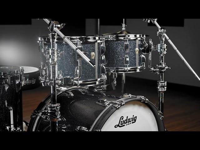 Ludwig Classic Maple - Hybrid Black Sparkle | Stunning New Drum Wrap Finish