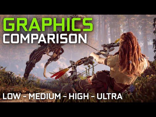 Horizon Zero Dawn | PC Graphics Comparison - Low vs. Medium vs. High vs. Ultra | 1080p