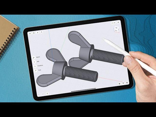 Modeling Wing Bolts on iPad | Shapr3D