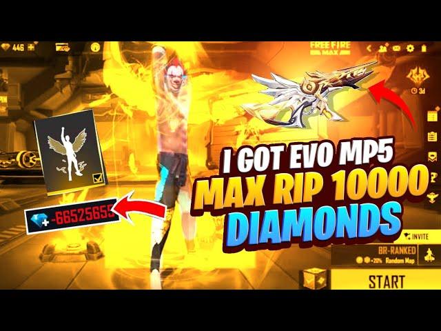 I Got New Mp5 Evo Gun Skin Max With Emote - R.i.p 10000 Diamonds  - Garena Free Fire Max 