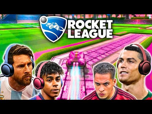 Messi & Ronaldo play ROCKET LEAGUE vs. Lamine Yamal & Antony!