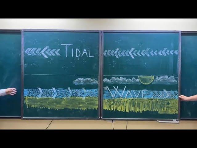 Tidal wave in classroom