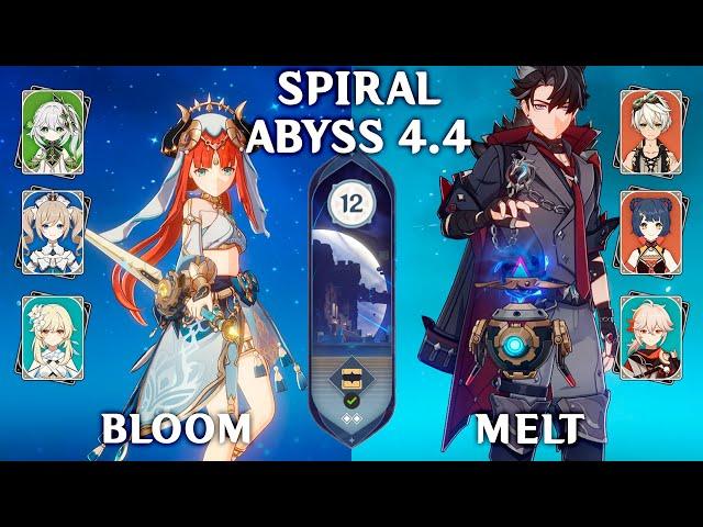 C0 Nilou Bloom & C1 Wriothesley Melt. Spiral Abyss 4.4. Genshin Impact 4.4