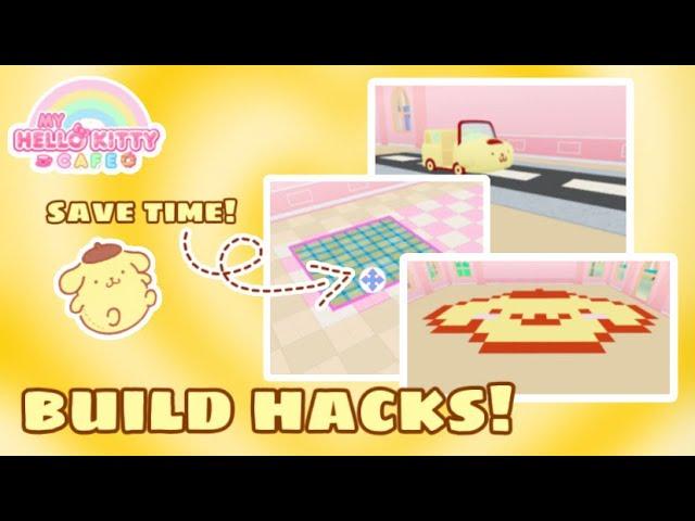 [roblox] my hello kitty cafe BUILD HACKS | ubecakeroll