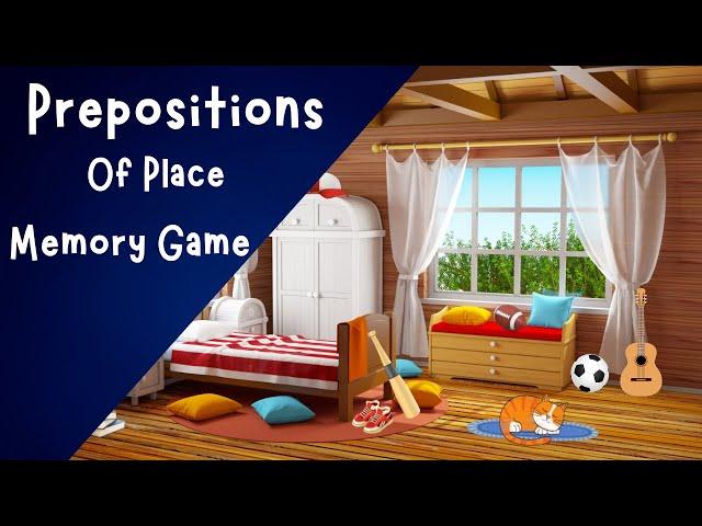 Prepositions Of Place Memory Game  | ESL Game | 4K