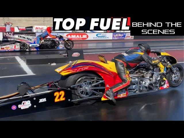 90 MIN OF INTENSE TOP FUEL NITRO MOTORCYCLE BEHIND THE SCENES! LARRY “SPIDERMAN” MCBRIDE VS. VANTINE