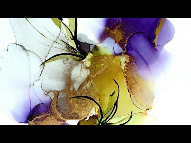 Alcohol Ink Fluid Art Tutorial / Acrylic Paint / Catalyst wedge / Abstract Painting ( 110 )