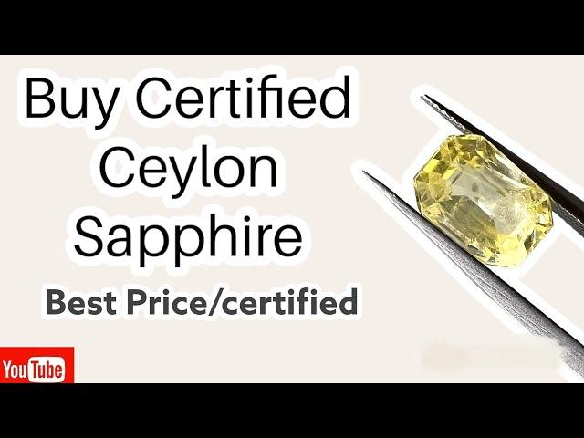 Yellow Sapphire/Ceylon Sapphire/Srilanka Sapphire/Certified Sapphire Online