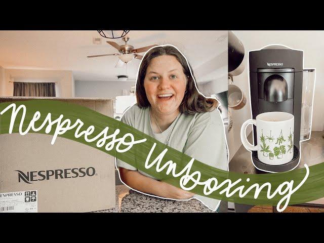 UNBOXING and SETTING UP my new NESPRESSO VERTUO PLUS coffee maker! || huntermerck