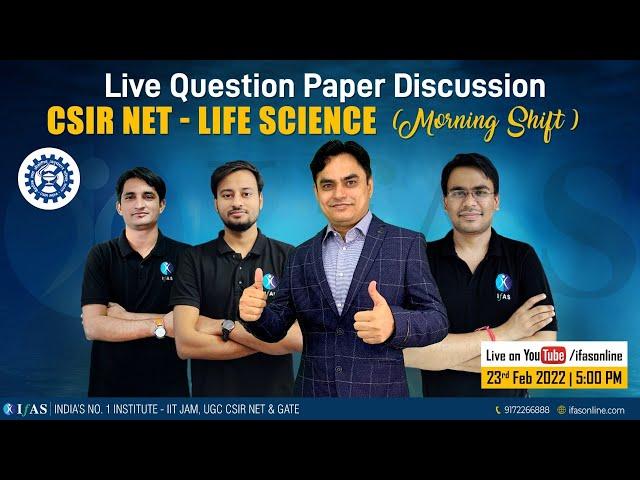 CSIR NET - Life Science June 2021 | Morning Shift | Live Question Paper Discussion