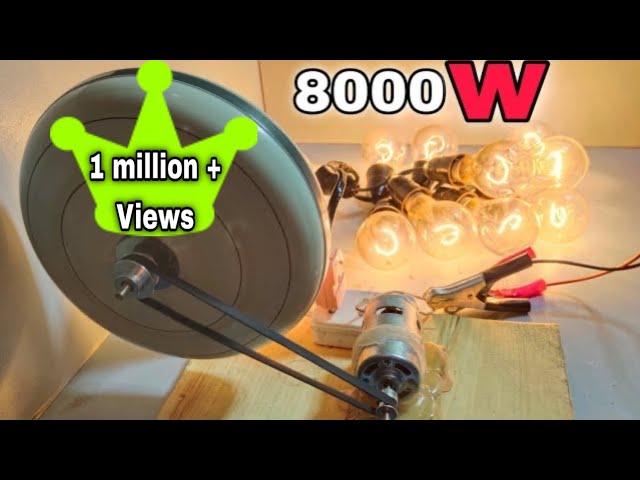 I turn 230V electric generator from ceiling fan using new method with amazing technique