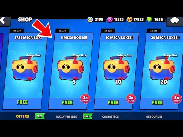 OMG!! 14!!! UPDATE MEGA BOX!!! LEGENDARY BRAWLER!!! FREE REWARDS!! BRAWL STARS UPDATE GIFTS!!