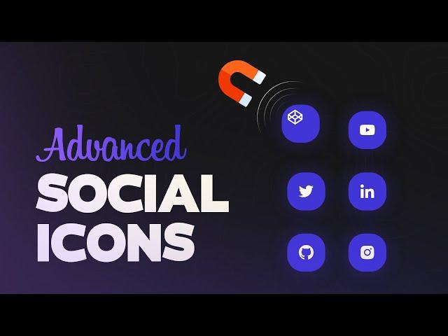 Social Media Icons Hover Effect using CSS & JavaScript