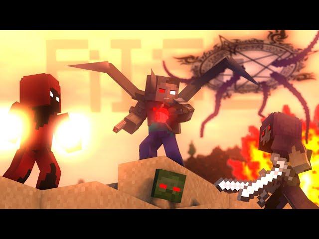 "RISE" - A Minecraft Music Video  - Herobrine Vs Entity 303 + Dreadlord  [Part 2]