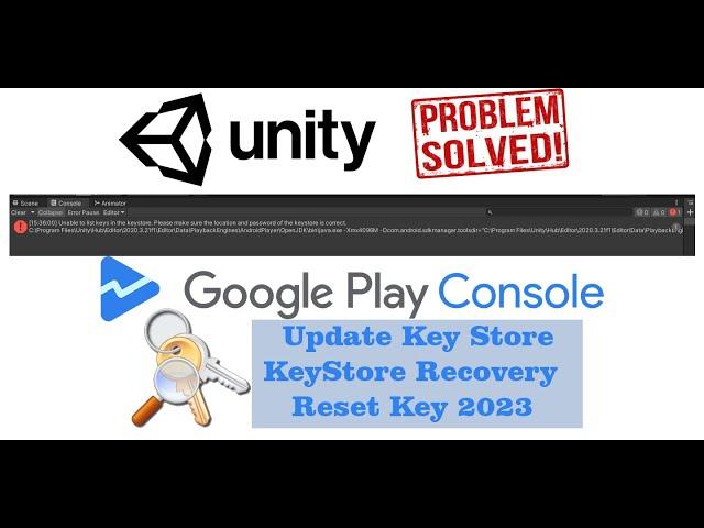 Reset keystore recover keystore  - forget keystore password unity - generate .pem file play Console