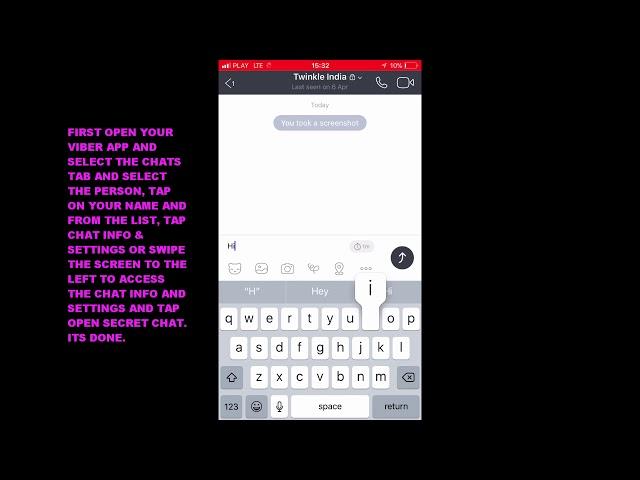 HOW TO OPEN SECRET CHAT IN VIBER APP IOS