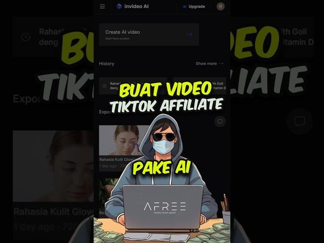 Cara buat konten affiliate tiktok tanpa wajah #affiliatepemula #videoai #tiktokaffiliatemarketing