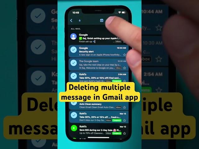 How to delete multiple emails in Gmail app #cleanemail #howto #gmail #gmailtips