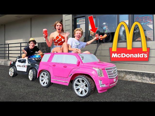 GOING IN DRIVE THRUS IN TOY CARS PRANK!  | Piper Rockelle