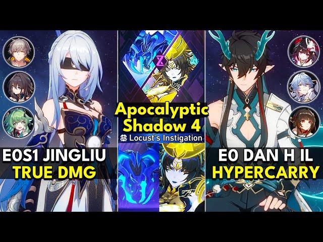 E0S1 Jingliu True DMG & E0 Dan Heng IL Hyper | Apocalyptic Shadow Floor 4 3 Stars |Honkai: Star Rail