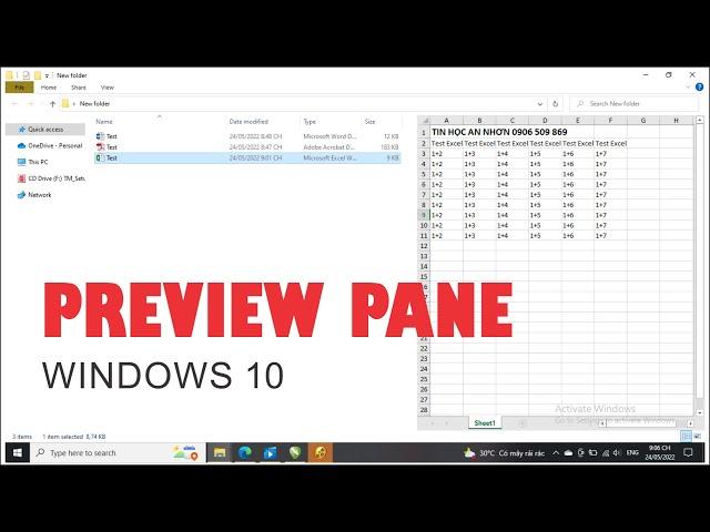 Cách hiển thị Preview Pane của File Explorer trên Windows 10 | Tin Học An Nhơn