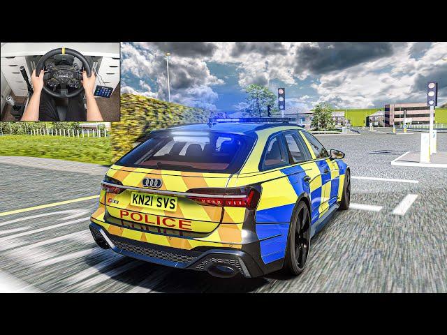 Police Chase Pudsey 2.0 - Assetto Corsa (Steering Wheel + Shifter) Gameplay