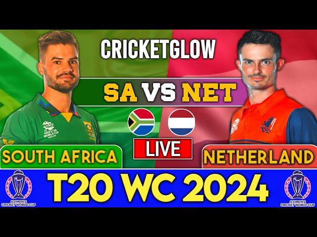 Live: SA vs NED , New York | Live Scores & Commentary| ICC T20 World Cup 2024 | 1st innings