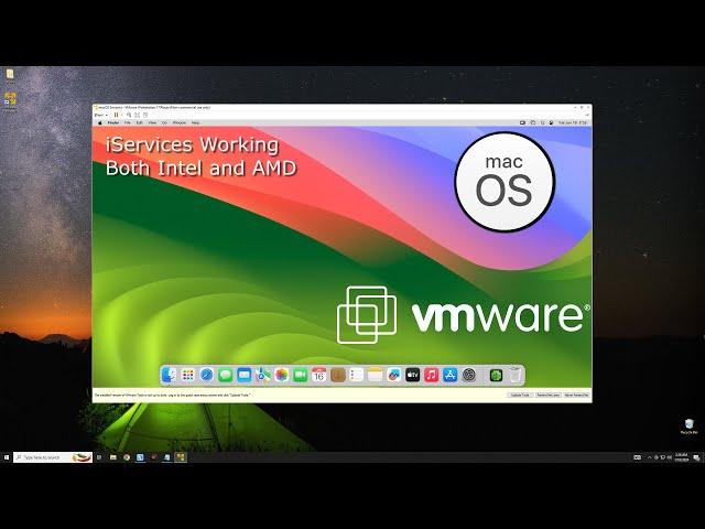 How to Install macOS Sonoma on Vmware on Windows PC - Intel and AMD, iServices Working