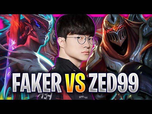 T1 FAKER YONE vs BEST ZED KOREA! (ZED99) - T1 Faker Plays Yone MID vs Zed! | Season 2024