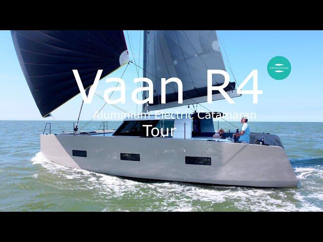 Vaan R4 Aluminium Electric Catamaran Tour. #eco #yachts