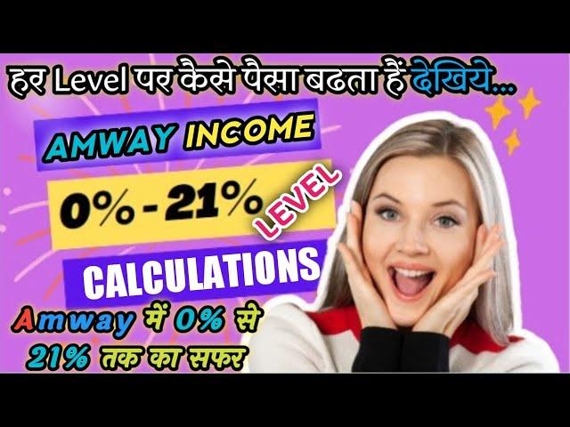 69.Amway All Levels Incomes From 0% To 21% || Amway ADS Partner Ko Kitne Paise Milenge || In Hindi.