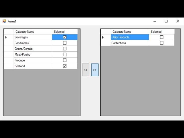 C# Tutorial - Copy a Selected Row From one DataGridView to another DataGridView | FoxLearn