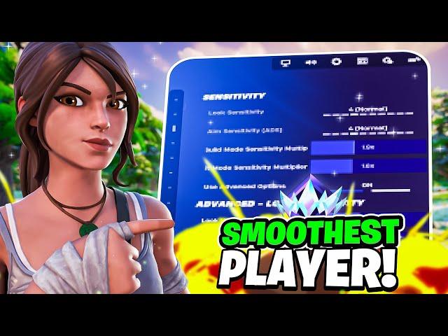 *SMOOTHEST* PLAYER  + *NEW* BEST Controller Settings For Fortnite CHAPTER 6! (PS4/PS5/XBOX/PC)