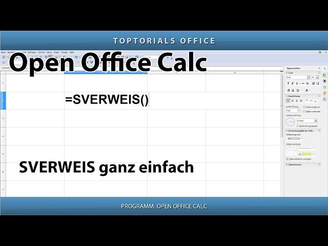 SVERWEIS ganz einfach (OpenOffice Calc)