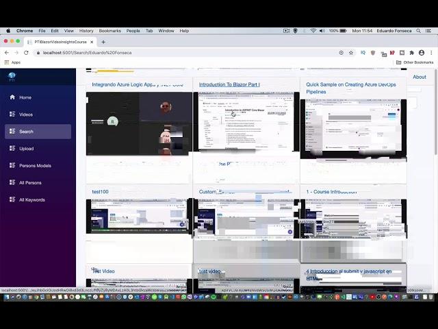 Demo Project using Blazor WebAssembly And Azure Media Services Video Indexer