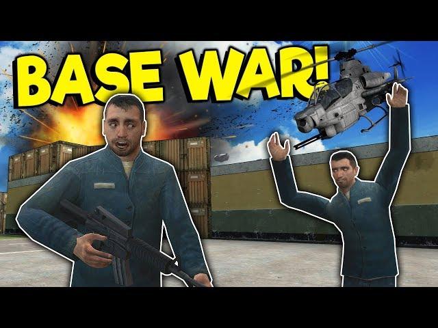 Huge Base Build & War with Fans! - Garry's Mod Multiplayer Gameplay - Gmod Base Building