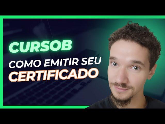 Como Emitir seu Certificado na CursoB Cursos Online