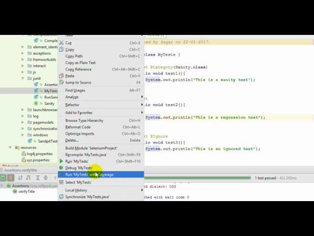 Lecture 17 : JUnit Framework in Selenium Webdriver in Java